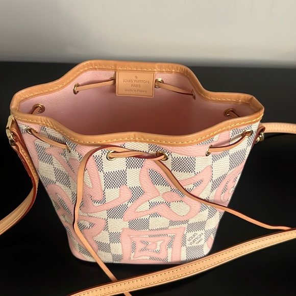 Louis Vuitton Damier Azur Tahiti Nano Noe Shoulder Bag - Picture 4 of 17